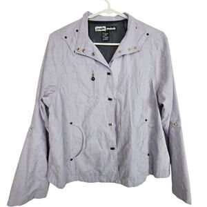 Jamie Sadock Womens Lavender Snap Jacket Size S Gorpcore Golf Outdoor Wicking